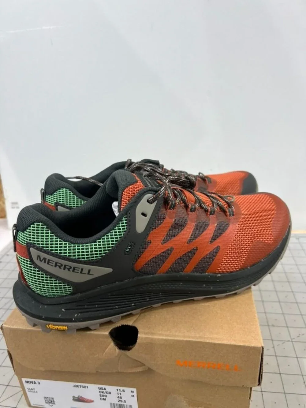 Merrell Nova 3 Trail Running Shoes Men's Sz. 11.5 Clay J067601 New - Picture 3 of 7